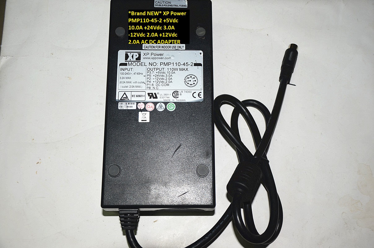 *Brand NEW* XP Power +24Vdc 3.0A -12Vdc 2.0A PMP110-45-2 8pin +12Vdc 2.0A +5Vdc 10.0A AC DC ADAPTER - Click Image to Close